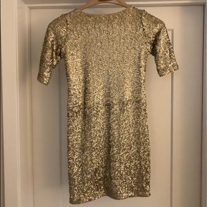 Gold Sequin Bodycon Dress